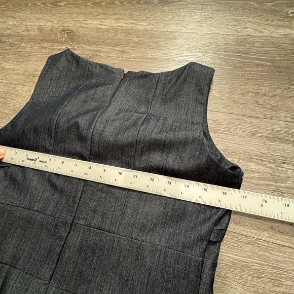Calvin Klein Dress Womens 8 Gray Denim Chambray Sleeveless Cocktail Party Casual - Picture 10 of 14